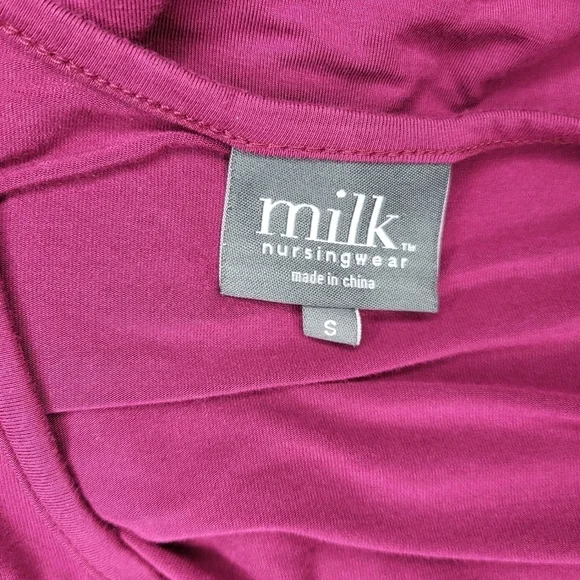 Milk Nursingwear women's magenta pink scoop neck sleeveless nursing top size S - Picture 8 of 9